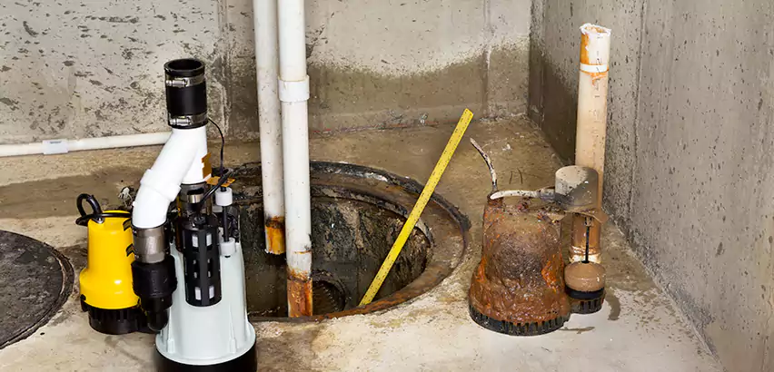 Installing Sump Pump in Finished Basement in Rockville Centre, NY